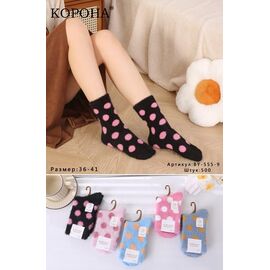 Фотография Носки женские тёплые BY555-9 mix р.36-41 "Корона" недорого оптом от прямого поставщика