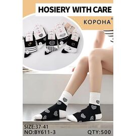 Фотография Носки женские тёплые BY611-3 mix р.37-41 "Корона" недорого оптом от прямого поставщика