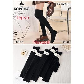 Фотография Гольфы женские BY769-3 black р.36-41 "Корона" недорого оптом от прямого поставщика