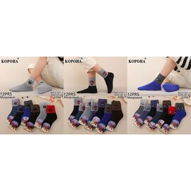 Фотография Носки детские тёплые на мальчика C321-1 mix р.26-31 "Корона" недорого оптом от прямого поставщика