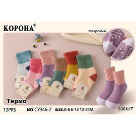 Шкарпетки дитячі теплі на дівчинку CY346-2 mix р.0.6-1 "Корона" недорого оптом від прямого постачальника