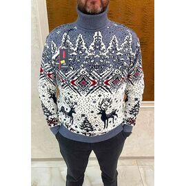 Светр чоловічий 56758 grey р.L-2XL "TURHAN" недорого оптом від прямого постачальника