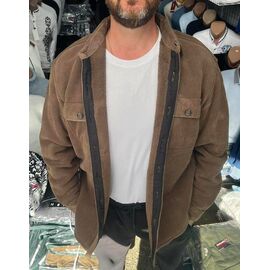 Сорочка чоловіча тепла 56762 l.brown р.XL-5XL "TURHAN" недорого оптом від прямого постачальника
