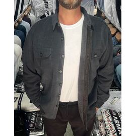 Сорочка чоловіча тепла 56768 grey р.XL-5XL "TURHAN" недорого оптом від прямого постачальника