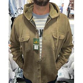 Сорочка чоловіча тепла 56773 beige р.XL-5XL "TURHAN" недорого оптом від прямого постачальника