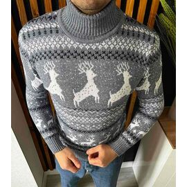 Фотография Свитер мужской 56794 grey р.M-2XL "TURHAN" недорого оптом от прямого поставщика