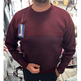 Фотография Свитер мужской 56818 wine р.L-2XL "TURHAN" недорого оптом от прямого поставщика