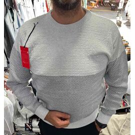 Фотография Свитер мужской 56819 l.grey р.L-2XL "TURHAN" недорого оптом от прямого поставщика