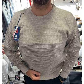 Фотография Свитер мужской 56820 beige р.L-2XL "TURHAN" недорого оптом от прямого поставщика