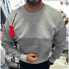 Светр чоловічий 56823 l.grey р.L-2XL "TURHAN" недорого оптом від прямого постачальника