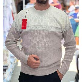 Фотография Свитер мужской 56841 l.beige р.L-2XL "TURHAN" недорого оптом от прямого поставщика