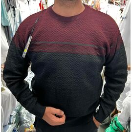 Фотография Свитер мужской 56843 wine р.L-2XL "TURHAN" недорого оптом от прямого поставщика