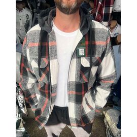 Сорочка чоловіча тепла A690 grey-black р.XL-5XL "TURHAN" недорого оптом від прямого постачальника