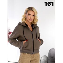 Фотография Кофта спортивная женская тёплая 161 khaki р.42-50 "SVITANOK" недорого оптом от прямого поставщика