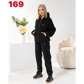 Фотография Костюм спортивный женский 169 black-red р.42-50 "SVITANOK" недорого оптом от прямого поставщика