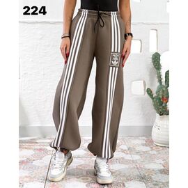 Фотография Штаны спортивные женские тёплые 224 beige р.42-48 "SVITANOK" недорого оптом от прямого поставщика