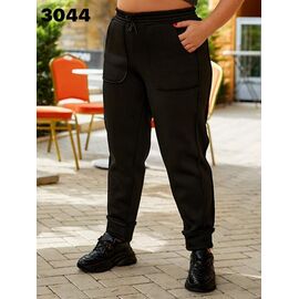Фотография Штаны спортивные женские тёплые 3044 black р.50-58 "SVITANOK" недорого оптом от прямого поставщика