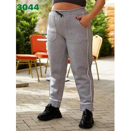 Фотография Штаны спортивные женские тёплые 3044 grey р.50-58 "SVITANOK" недорого оптом от прямого поставщика