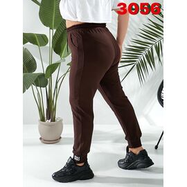 Фотография Штаны спортивные женские тёплые 3056 brown р.50-58 "SVITANOK" недорого оптом от прямого поставщика