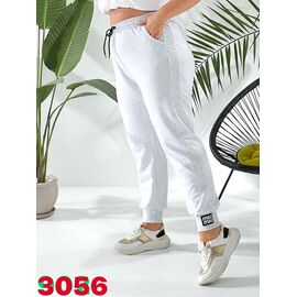 Фотография Штаны спортивные женские тёплые 3056 l.grey р.50-58 "SVITANOK" недорого оптом от прямого поставщика