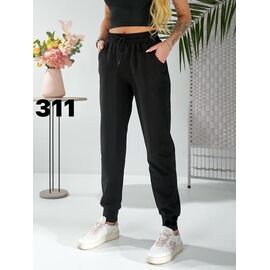 Фотография Штаны спортивные женские тёплые 311 black р.42-50 "SVITANOK" недорого оптом от прямого поставщика