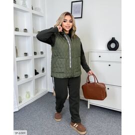 Жіночий костюм кофта з брюками на різанику великі розміри р.46-48;50-52;54-56;58-60;62-64 (4кол.) "VLADA" купити недорого від прямого постачальника