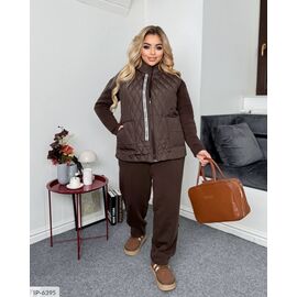 Жіночий костюм кофта з брюками на різанику великі розміри р.46-48;50-52;54-56;58-60;62-64 (4кол.) "VLADA" купити недорого від прямого постачальника