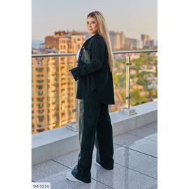 Жіночий прогулянковий костюм зі штанами великі розміри р.50-52;54-56;58-60;62-64 (4кол.) "LETTI" купити недорого від прямого постачальника
