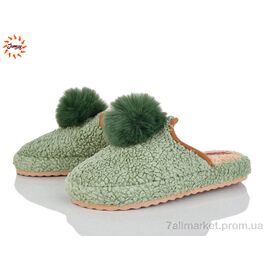 Фотография Тапки женские для дома зима Тапки жіночі Турція зелений (8 пар р.36-40) "Jumay" недорого оптом от прямого поставщика