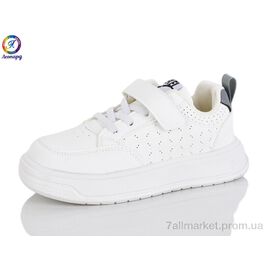 Фотография Кроссовки детские модные Весна/осень K04 white (5 пар р.27-31) "Леопард" недорого оптом от прямого поставщика