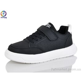 Фотография Кроссовки детские модные Весна/осень K04-1 black (6 пар р.32-37) "Леопард" недорого оптом от прямого поставщика