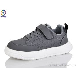 Фотография Кроссовки детские модные Весна/осень K04-1 grey (6 пар р.32-37) "Леопард" недорого оптом от прямого поставщика