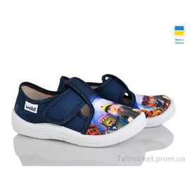 Фотография Тапки детские домашние Весна/осень Гриша 360-734 синій (6 пар р.25-30) "LiBang" недорого оптом от прямого поставщика