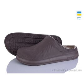 Фотография Галоши мужские зима Крок сабо 117 коричневий (6 пар р.41-45) "Vladimir" недорого оптом от прямого поставщика