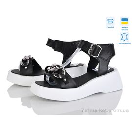 Фотография Босоножки женские летние Лето 5024-034 чорний к. (6 пар р.36-40) "Мрія" недорого оптом от прямого поставщика