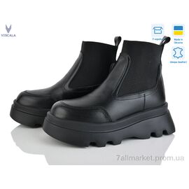 Фотография Ботинки женские стильные зима 27927 ч.ш. S ч. (6 пар р.36-40) "Viscala" недорого оптом от прямого поставщика