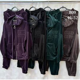 Фотография Костюм спортивный женский тёплый S1929 black р.46-52 "Shon" недорого оптом от прямого поставщика