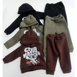 Фотография Костюм детский спортивный тёплый на мальчика B665 black р.24-30 "Baykush" недорого оптом от прямого поставщика