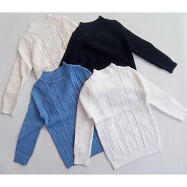 Фотография Свитер детский на девочку 88036 black р.110-150 "Baykush" недорого оптом от прямого поставщика