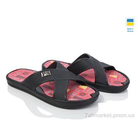 Фотография Шлепки мужские пляжные Лето Е227 чорний (8 пар р.41-46) "Golden Lion" недорого оптом от прямого поставщика
