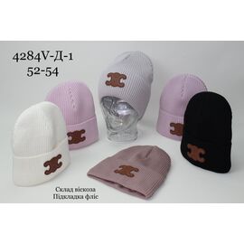 Шапка дитяча зимова на дівчинку 4284V-D1 mix р.52-54 "SELFI" недорого оптом від прямого постачальника