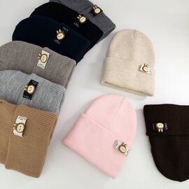 Фотография Шапка детская зимняя унисекс CN1850 mix р.48-54 "SELFI" недорого оптом от прямого поставщика