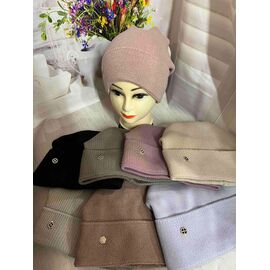 Шапка зимова жіноча CN1856 mix р.56-60 "SELFI" недорого оптом від прямого постачальника