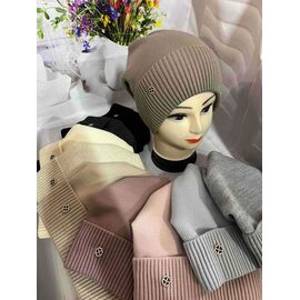 Шапка зимова жіноча CN1857 mix р.56-60 "SELFI" недорого оптом від прямого постачальника