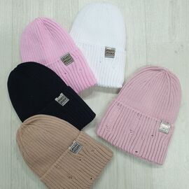 Фотография Шапка детская зимняя на девочку CN1872 mix р.50-54 "SELFI" недорого оптом от прямого поставщика