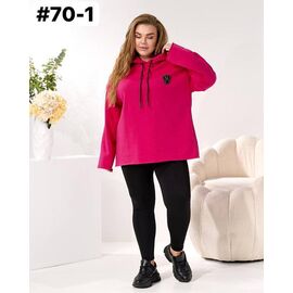 Фотография Худи женское 70-1 crimson р.42-62 "ZLATA" недорого оптом от прямого поставщика