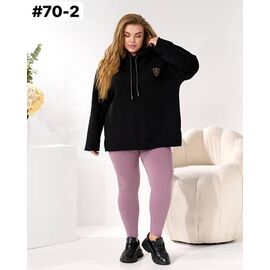 Худі жіноче 70-2 black р.42-52 "ZLATA" недорого оптом від прямого постачальника