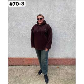 Худі жіноче 70-3 brown р.42-52 "ZLATA" недорого оптом від прямого постачальника