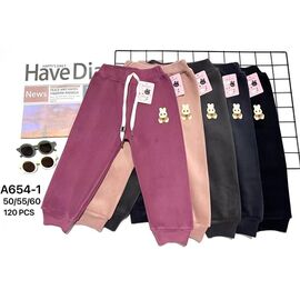 Штани дитячі спортивні зимові на дівчинку A645-1 mix р.2-5 "JEANS KIDS" недорого оптом від прямого постачальника