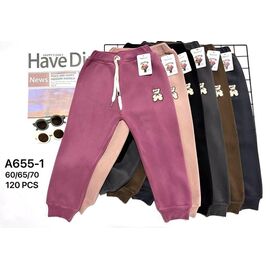 Штани дитячі спортивні зимові на дівчинку A655-1 mix р.4-7 "JEANS KIDS" недорого оптом від прямого постачальника
